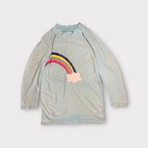 Mini Boden Rainbow Blue Rash Guard